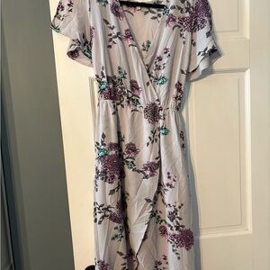 Candie's Purple and Red High Low Wrap Sundress